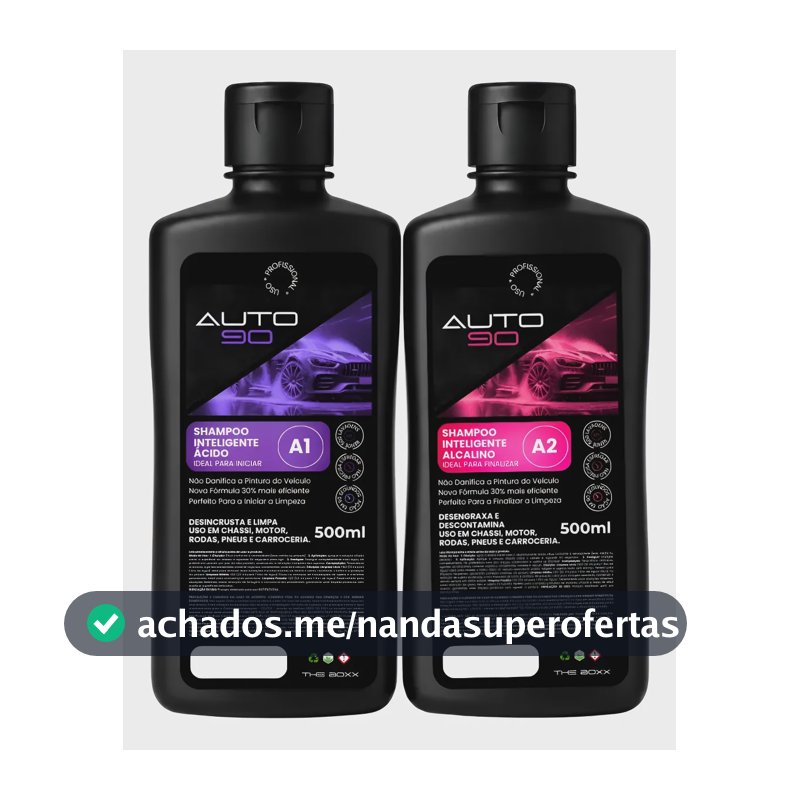 Shampoo Automotivo Auto90 1l Desincrustante + Desengraxante