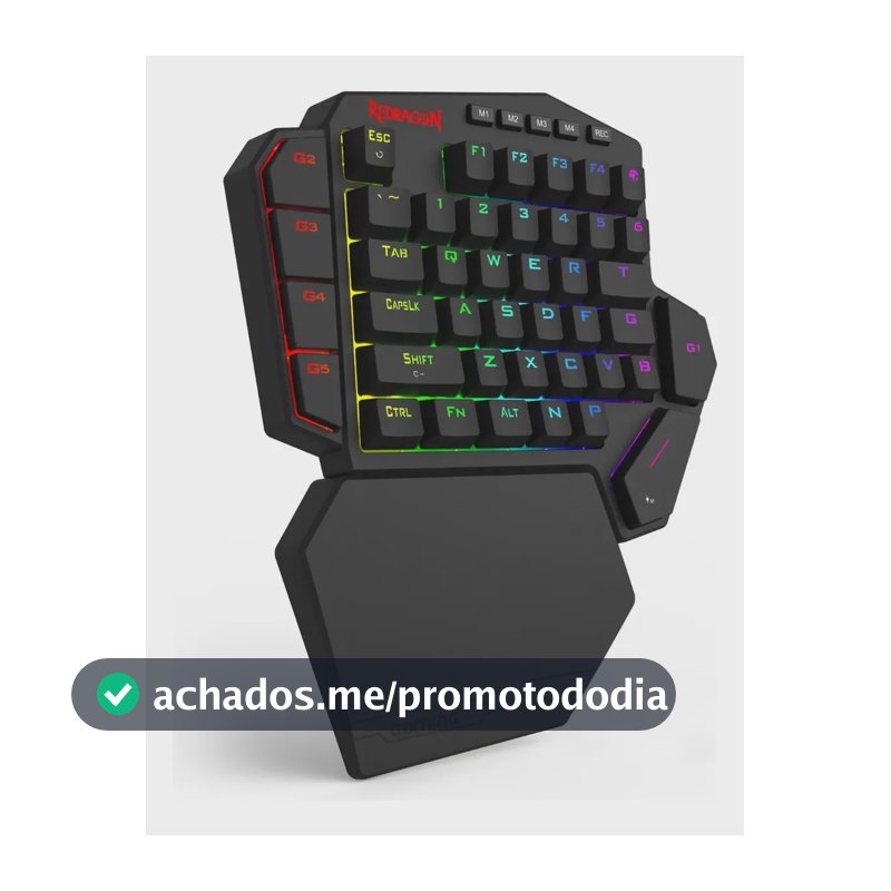 Teclado Gamer k585 Diti Redragon Com descanso De Pulso preto Português Brasil