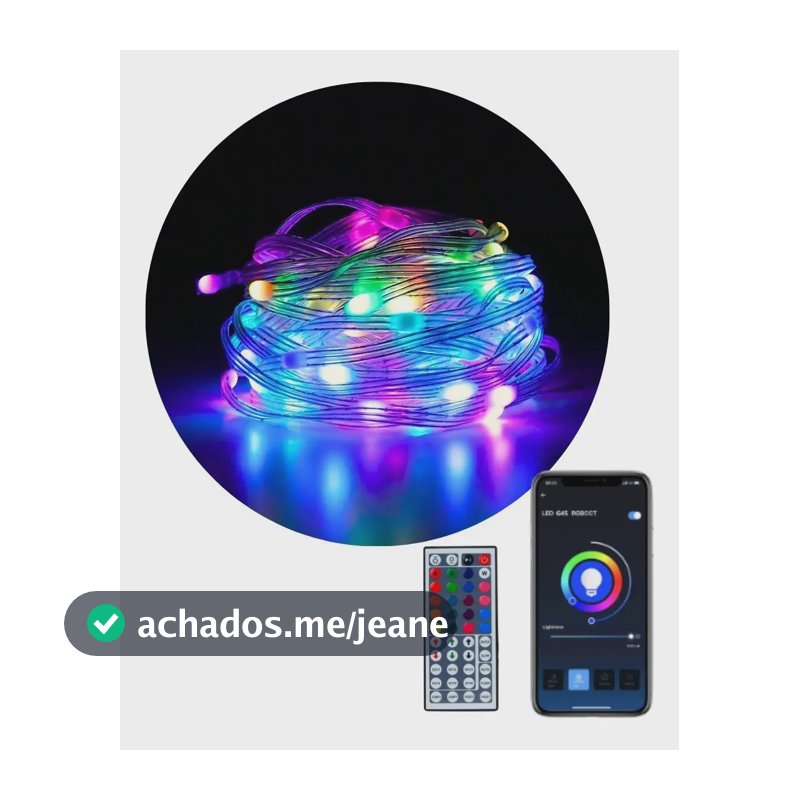 Pisca Pisca Led Natal 10m Bluetooth 6 Funções Prova D' Água Luvinco