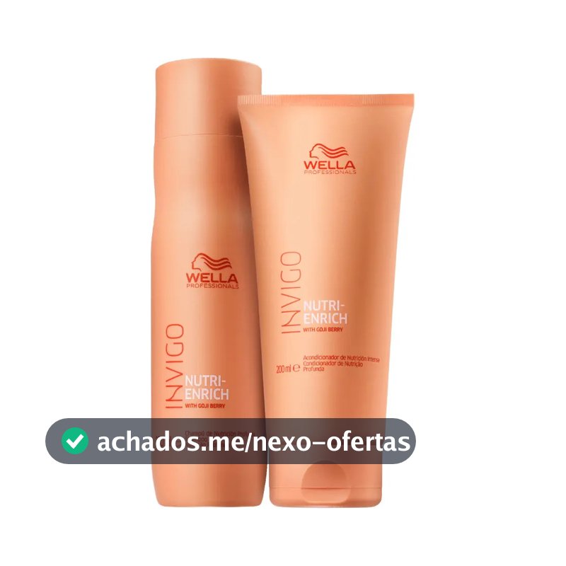 Kit Shampoo 250ml + Condicionador 200ml Wella Nutri Enrich