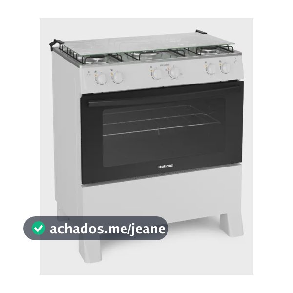 Fogão 5 Bocas a Gás Itatiaia Star com Acendimento Automático e Forno 88L Branco Bivolt