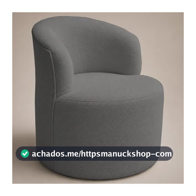 Poltrona Orgânica Soft Curve Moderna Luxo Sala Bouclé