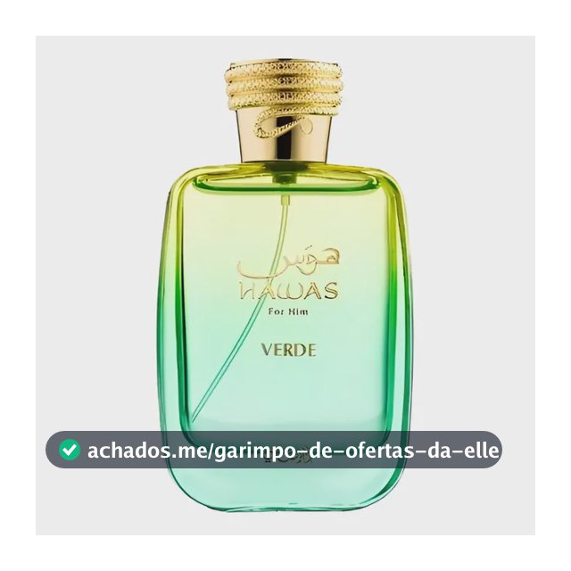 Perfume Rasasi Hawas Verde 100ml Cítrico Fresco Toques Aquáticos