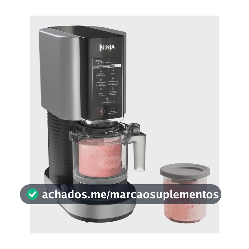Sorveteira Ninja Creami 7 Opções Diferentes De Sorvete Fácil De Usar Em 3 Etapas Pronto Em Até 24 Horas Preto 220v 60hz