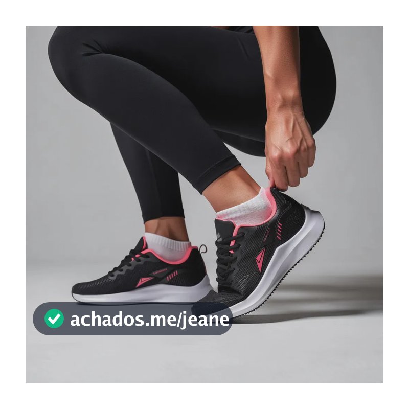Tênis Sneeks Feminino Casual Academia Treino Promoção Preto/pink Sneeks 35,0 Br