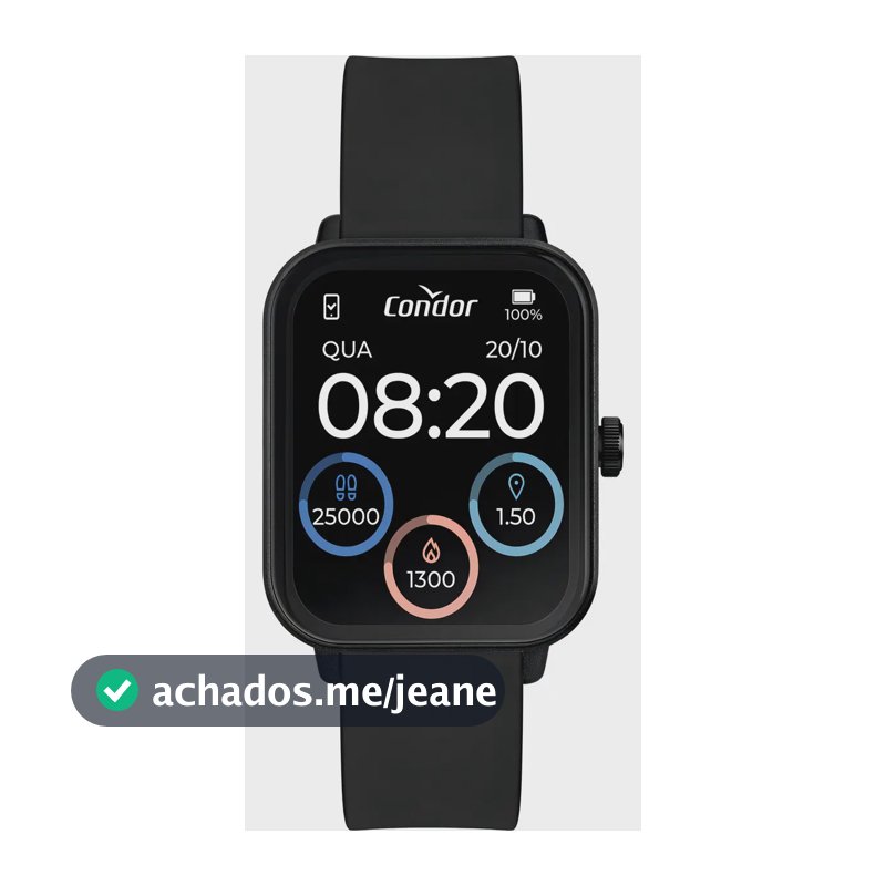 Smartwatch Relógio Condor Preto - Cosmart1aa/8p