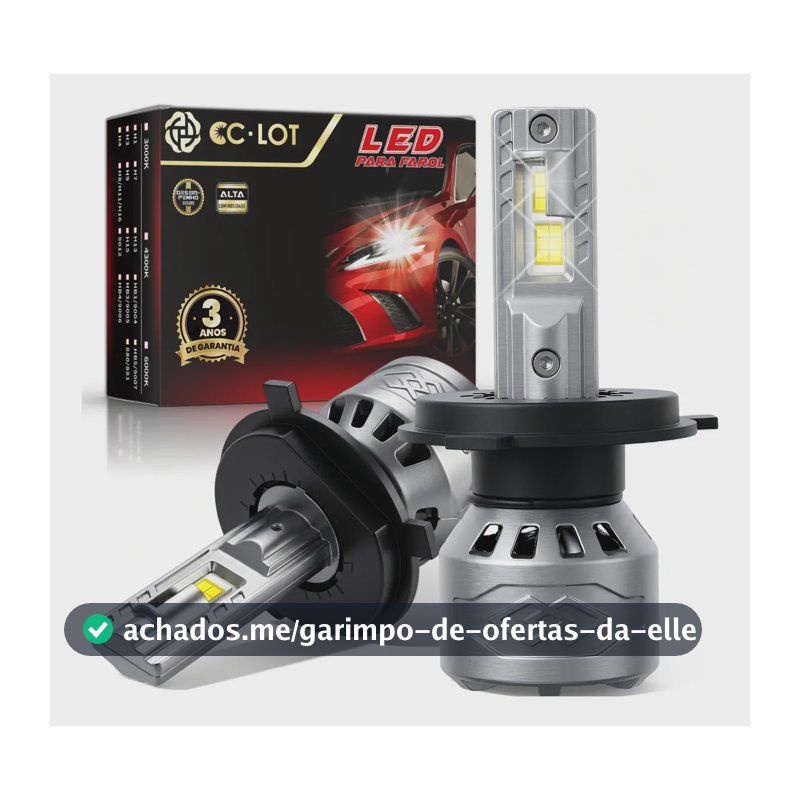 Kit Lampadas Led H4 H7 H1 H11 Hb3 Hb4 Carro Farol H4 Cinza Branco-frio