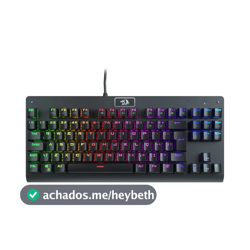 Teclado Mecânico Gamer Redragon Dark Avenger, Rgb, Switch Outemu Blue, Abnt2 - K568
