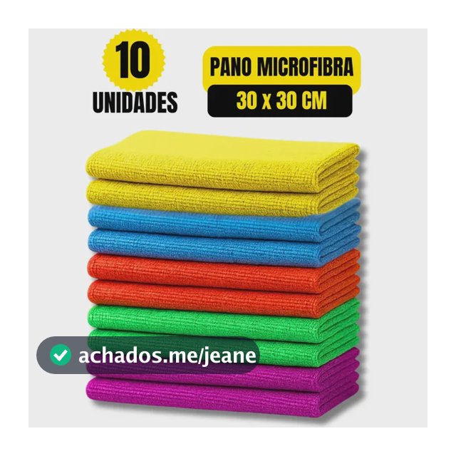 10 Flanela Pano Microfibra Limpa Carro Vidro Pia Multiuso Cor Sortidos Home Safe Home