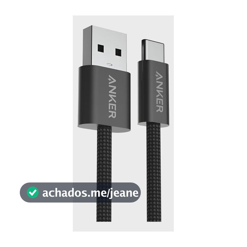 Cabo USB Carregador Celular Tipo C Anker Zolo Reforçado 1 Metro Turbo Dados Para Samsung Motorola Xiaomi iphone 17 16 CarPlay Android Auto Branco Preto