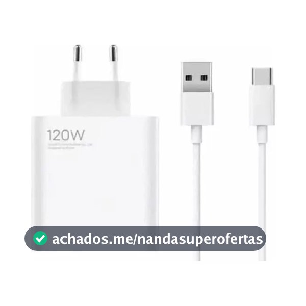 Carregador Fonte 120w + Cabo Usb-c Super Turbo Para Xiaomi