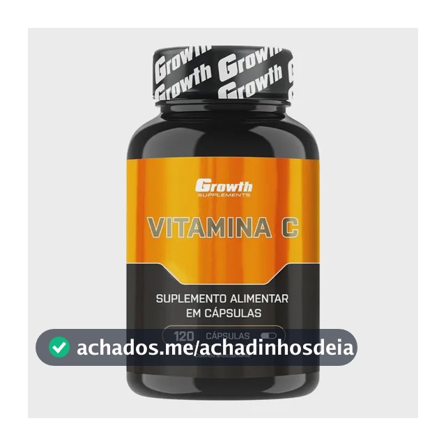 Vitamina C 120 Cápsulas Growth Supplements Natural