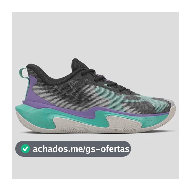 Tênis Masculino Layup Under Armour Black/purplhebe/grenmod Liso 43 Br