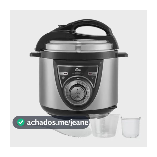 Panela De Pressão Elétrica Kian 4l Inox Acessórios Cor Prateado Frequência 50 Hz X 60 Hz