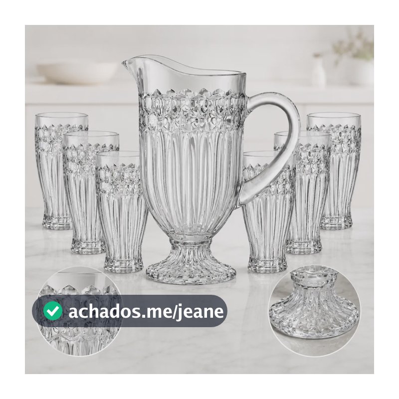 Conjunto Refresco Madri Jarra 1,15l 6 Copos 300ml Premium