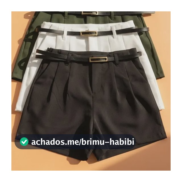 Kit 3 Short Alfaiataria Feminino Com Cinto Tendencia 2025