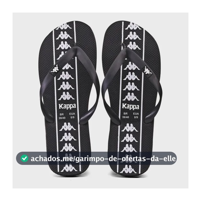 Chinelo Kappa Beach Adulto Unissex Em Borracha