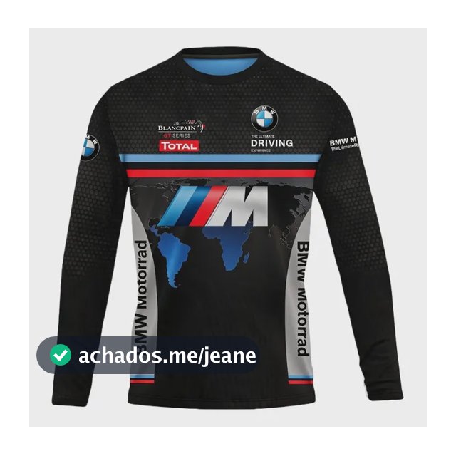 Camiseta Bmw Manga Longa Impressão 3d Estampa Total 02