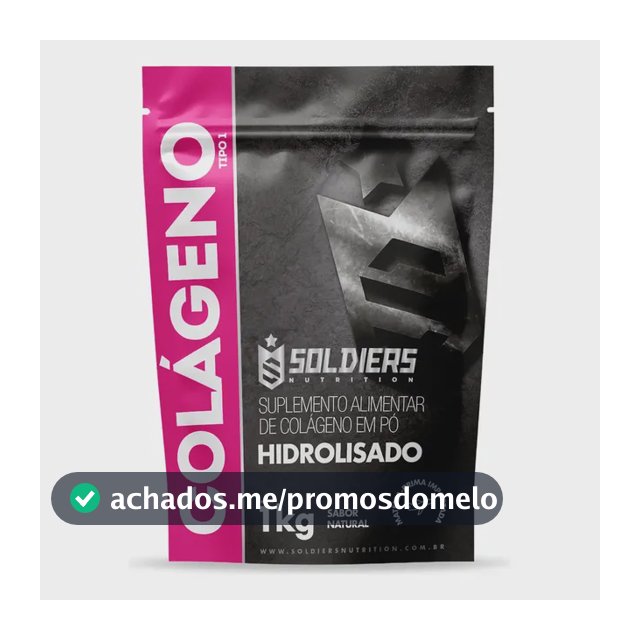 Colágeno Hidrolisado 1kg Tipo 1 100% Puro Soldiers Nutrition Pele Articulação