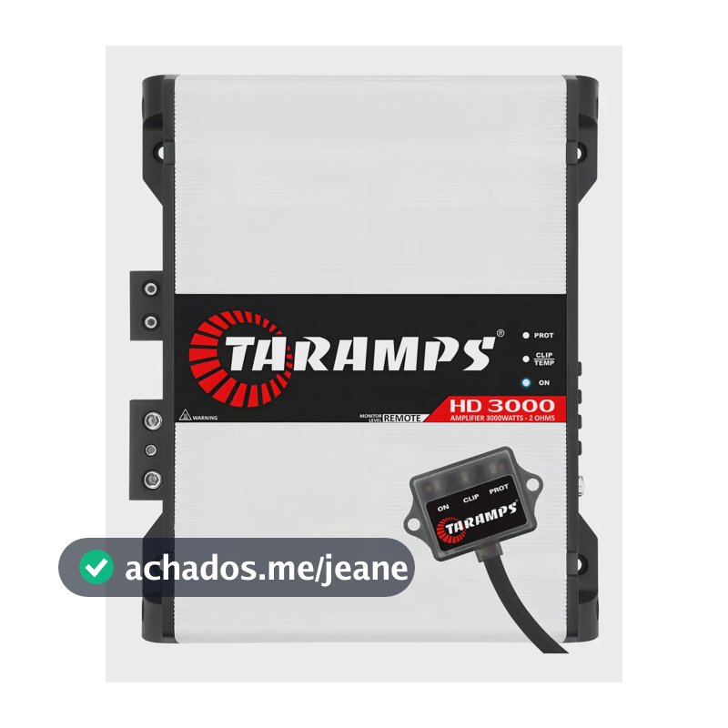 Modulo Taramps Hd 3000 2 Ohms Amplificador Digital 3000w Rms Branco/preto