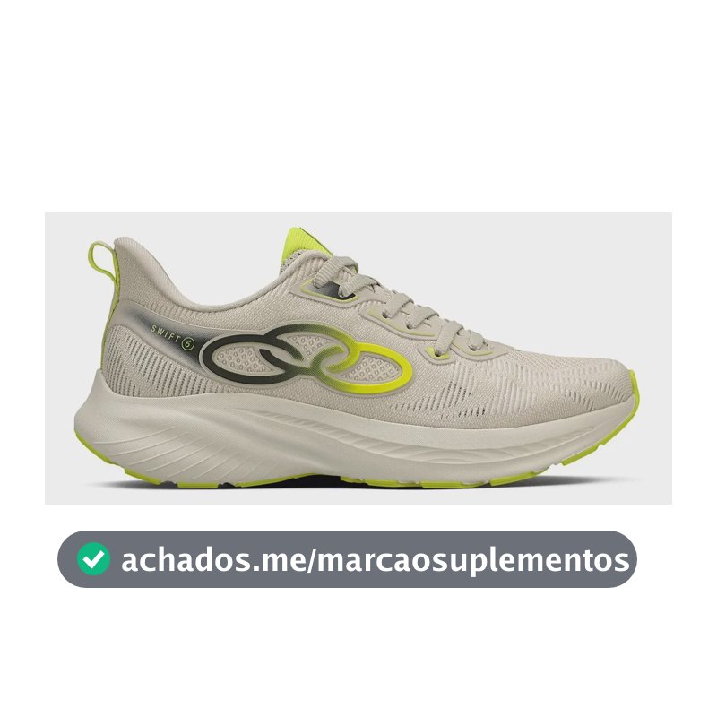 Tênis De Corrida Swift 5 Feminino Confortável - Olympikus Branco E Preto 40 Br