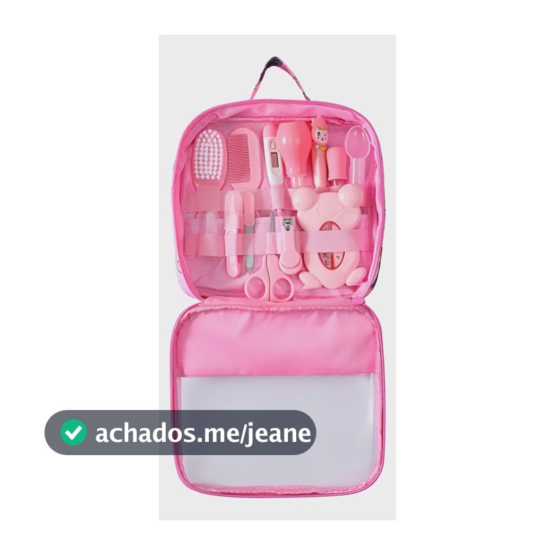 Kit 13 Peças Higiene Cuidado Bebê Recém Nascido Essencial Rosa