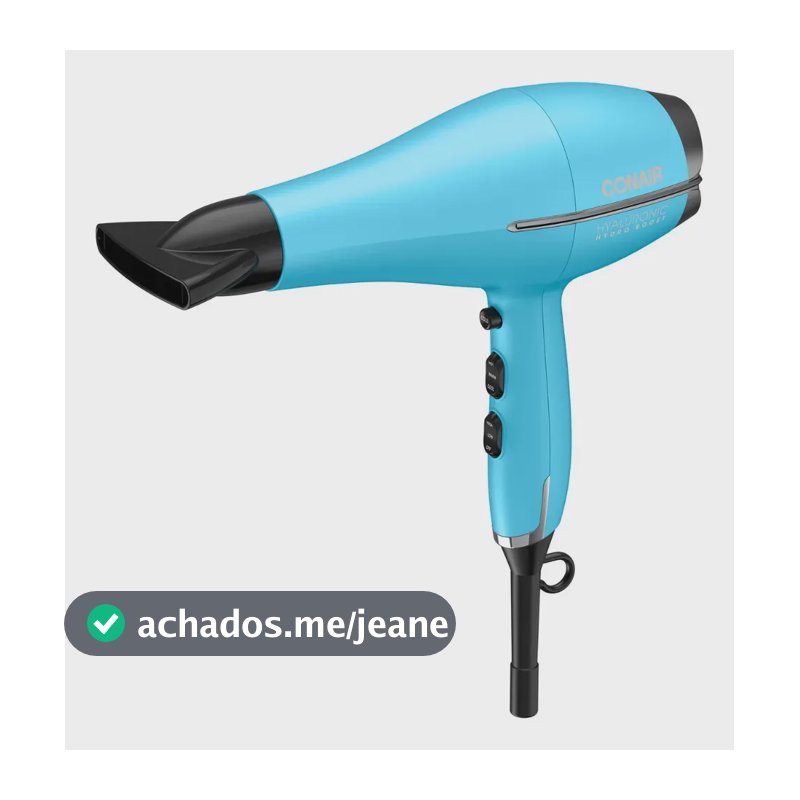 Secador De Cabelo Conair Infusão Hialurônica 1875w Celeste