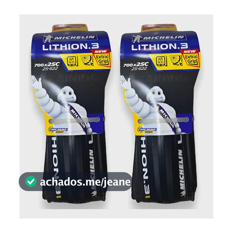 2 Pneu Speed 700x25 Michelin Lithion 3 Kevlar Preto