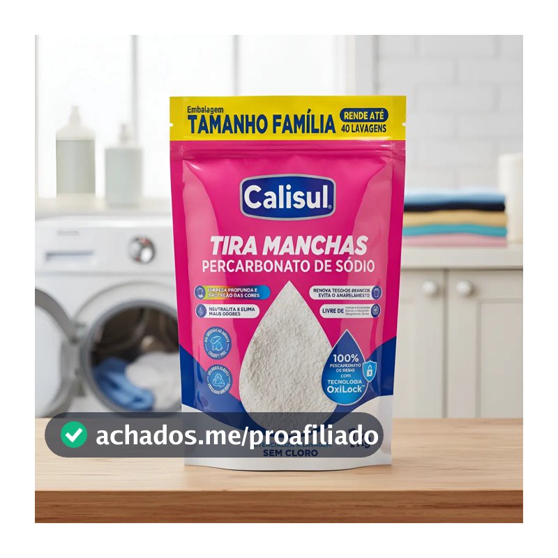 Percarbonato De Sódio 100% Puro Tira Manchas Alvejante - 1kg Calisul Original