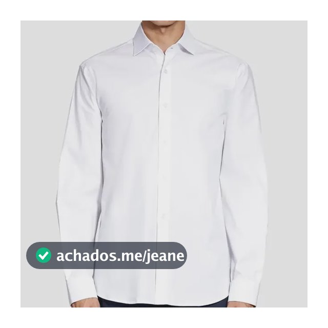 Camisa Aramis Slim Tricoline Algodão Manga Longa Branco