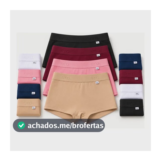 Kit 12 Calcinhas Algodão Premium Era Power Up Cueca Feminina