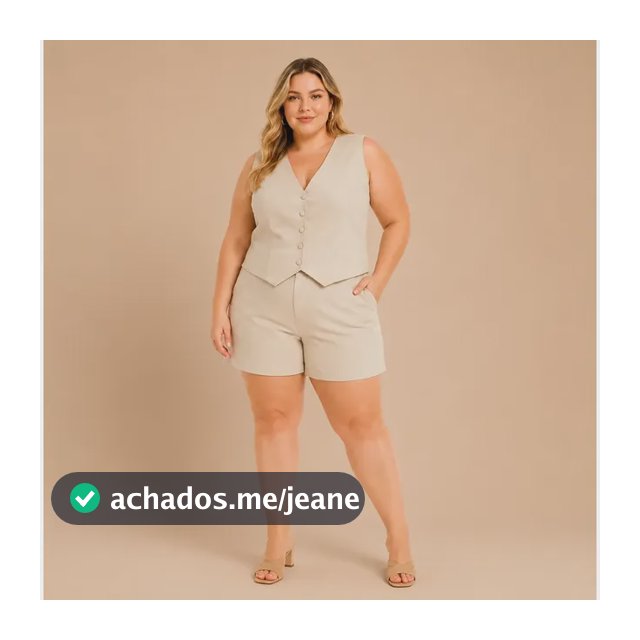 Conjunto Com Colete Em Linho Plus Size Moda Elegante