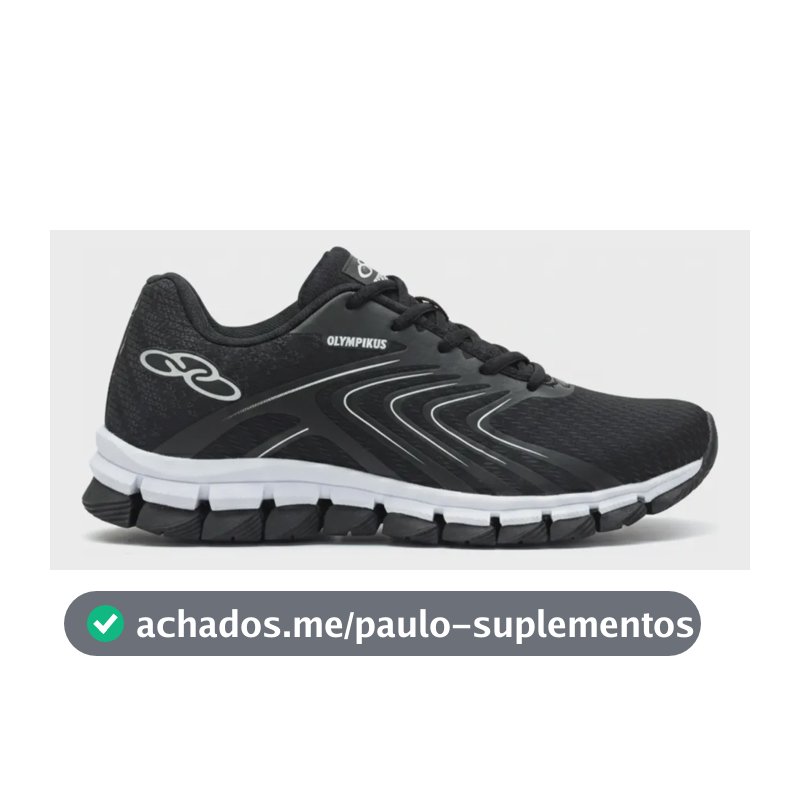Tenis Masculino Esportivo Olimpic Academia Caminhada Promoçã Preto/branco 40 Br