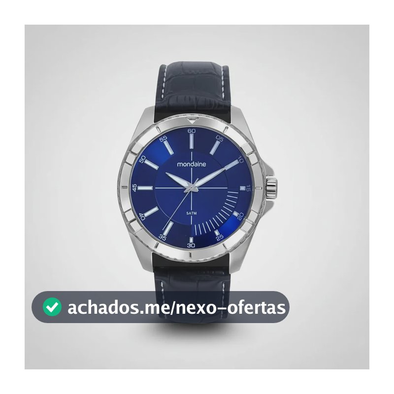 Relógio Mondaine Masculino Clássico Prata 32640g0mvnh1