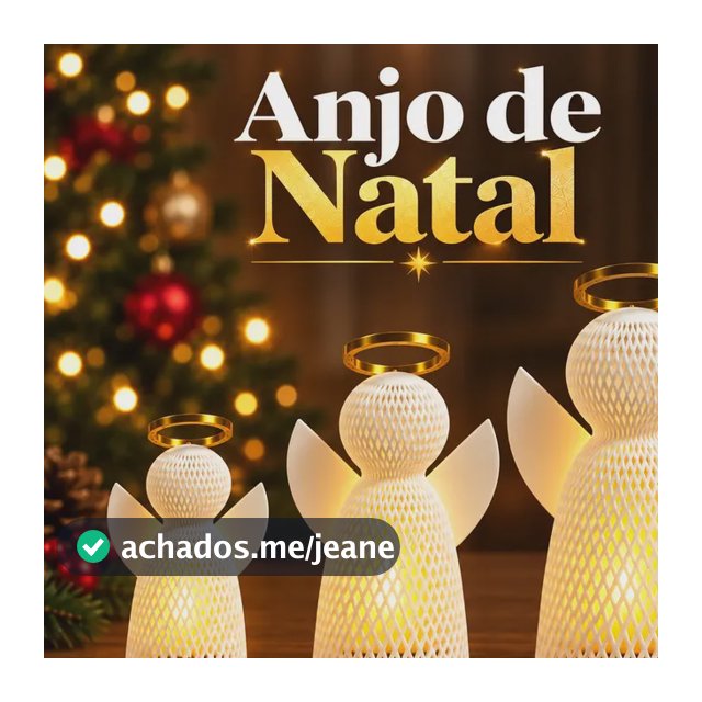 Enfeite Anjo De Natal Iluminado Vela Led Decoração Natalina Tam 15 Cm