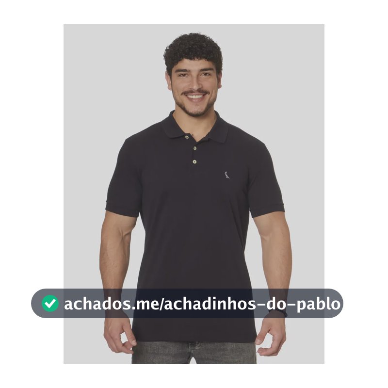 Camisa Reserva Masculino Polo Regular Essence Preto Liso G