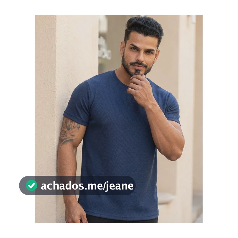 Camiseta Gola O Algodão Dia A Dia Fresca Ribana Azul-marinho G Liso