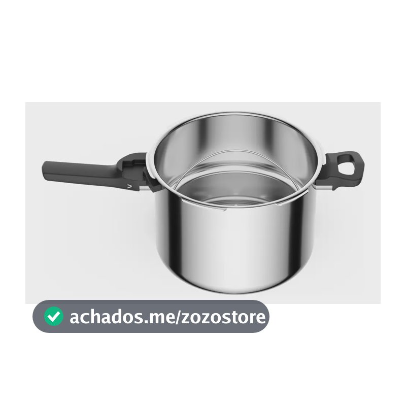 Panela De Pressão Rochedo Trendy Trendy 6 Litros Cinza (aço Inox)