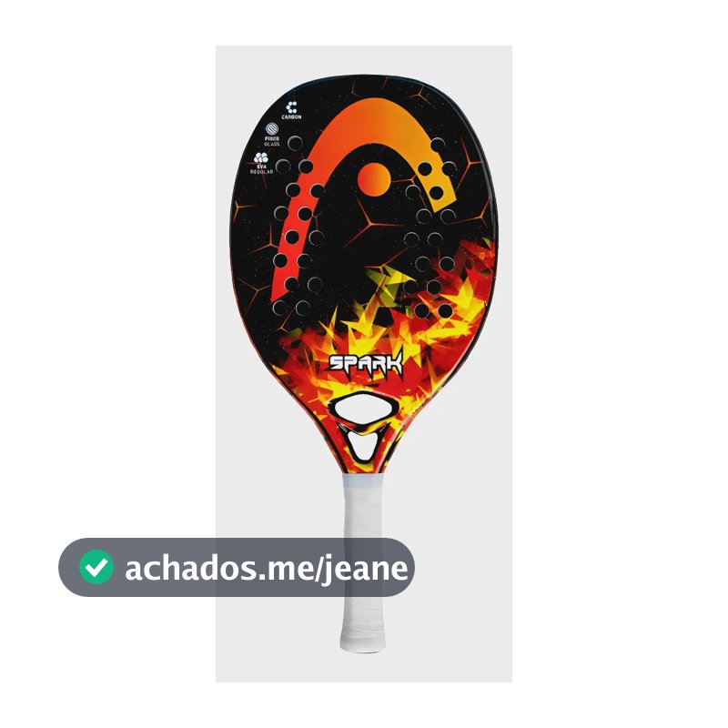 Raquete Head Spark Beach Tennis Tratamento Verniz Italiano Vermelho