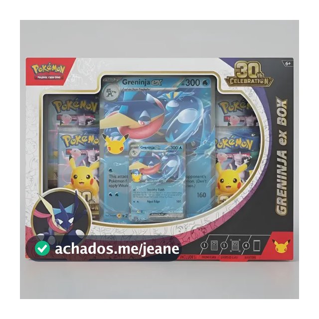 Box Pokémon Celebração 30 Anos Coleção Greninja Ex Inglês Greninja Inglês