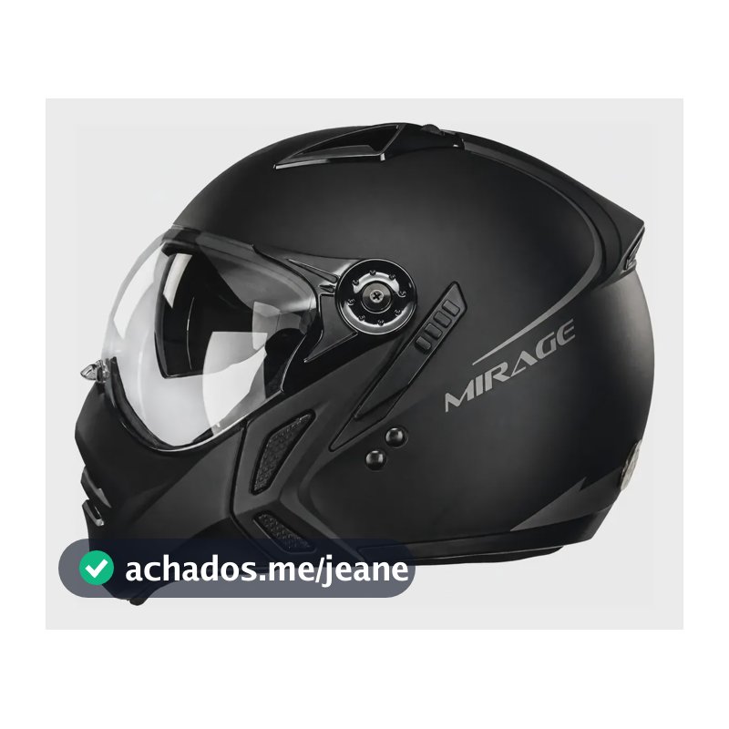 Capacete Mirage Peels Óculos Interno Preto Fosco F21