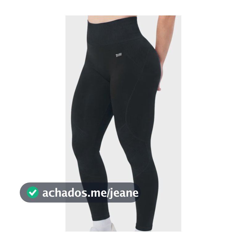 Legging Trifil Original Feminina Texturizada Sem Costura Preto Legging Academia Fitness P