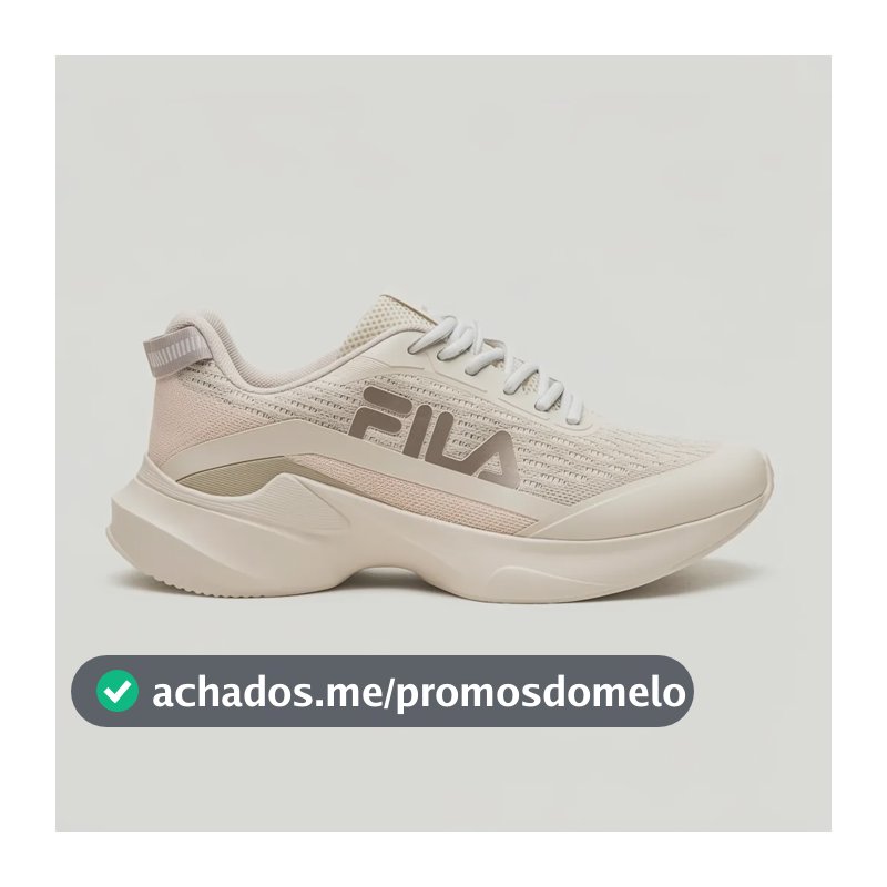 Tênis Fila Progress Lite 2 Feminino Original Academia Treino Bege Logomarca 38