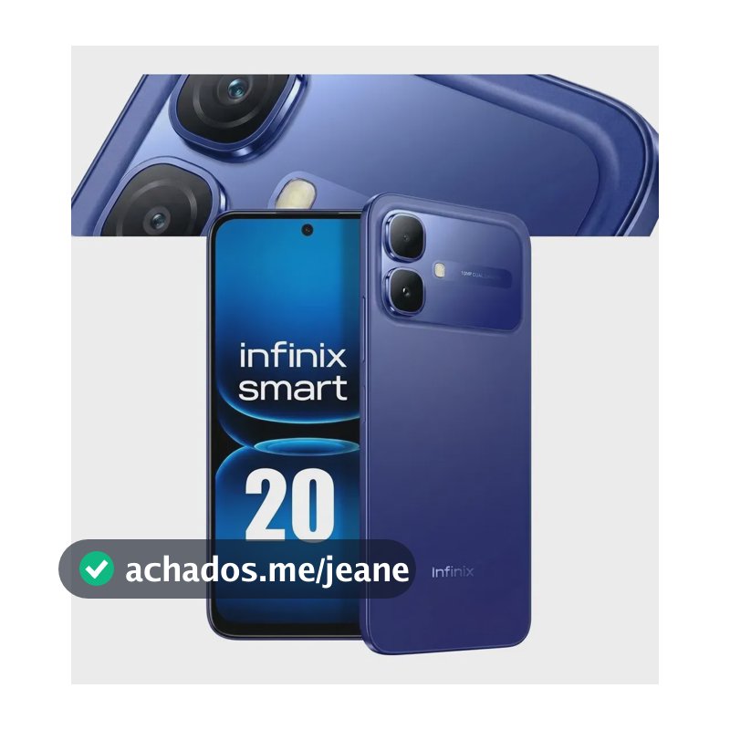 Infinix Smart 20 4g 128gb De Armazenamento 4gb Ram Tela 6,78 120hz Bateria 5200mah Ip64 Azul