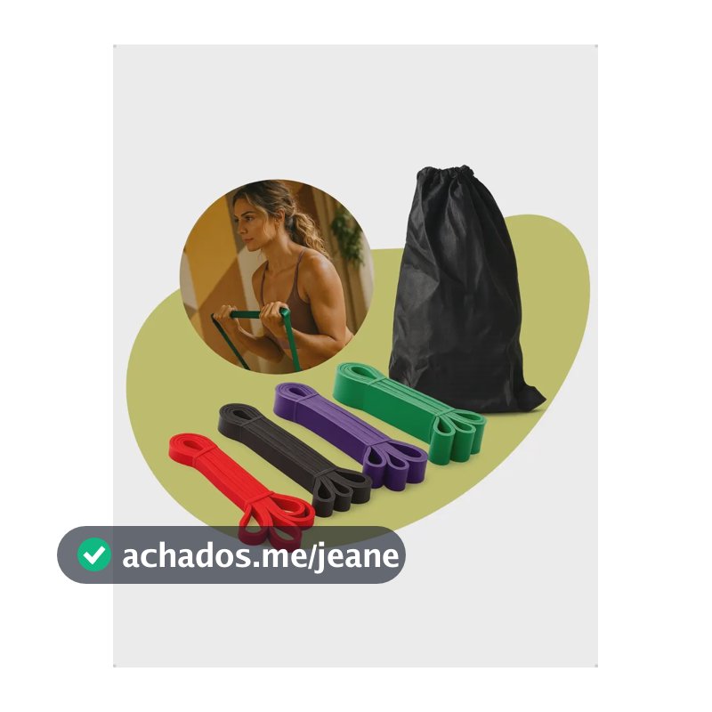 Kit Super Band Faixas Elásticas Elástico Pilates Extensor Alta Resistência Força Treinamento Funcional Academia Exercícios Ao Ar Livre Malhar Em Casa Alizeri