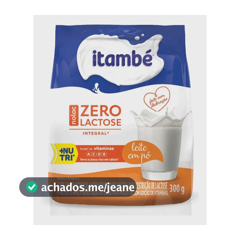 Leite em Pó Instantâneo Itambé Nolac Zero Lactose 300 g