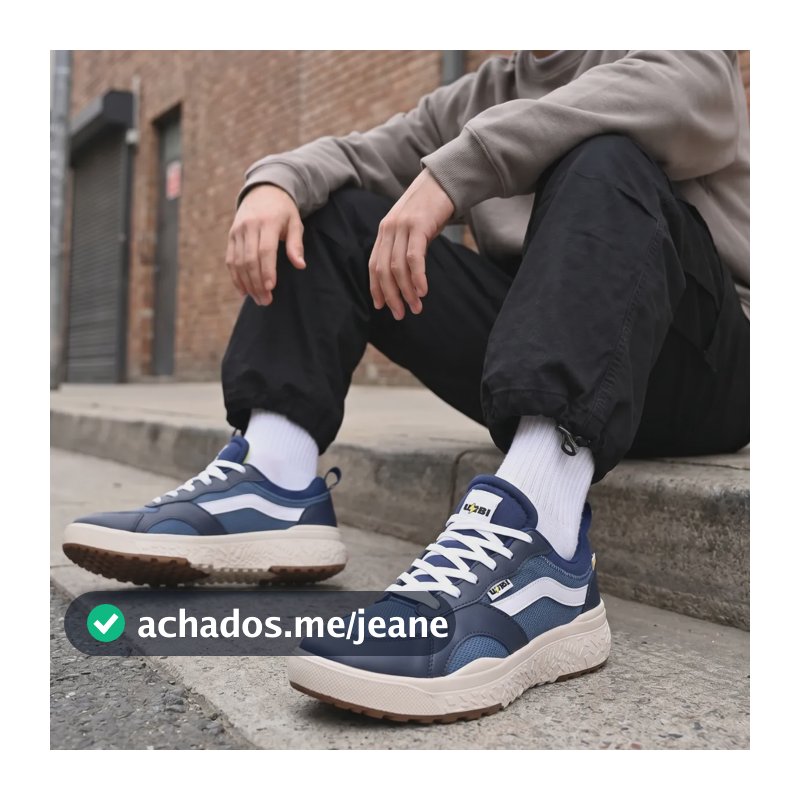 Tênis Urbi Skate Casual Conforto Leve Unissex Bike Vr3 Azul Lisa 38 Br