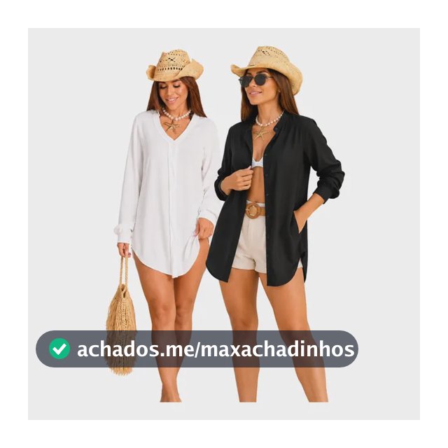 Kit 2 Saída De Praia Feminina  Chamise Vestido Camisão Branco/preto Liso G