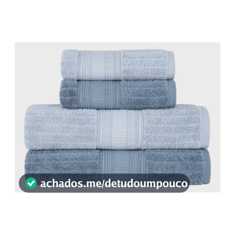 Jogo De Toalhas Buddemeyer Atena Fio Penteado Banho Azul/azul Claro 4 Peças