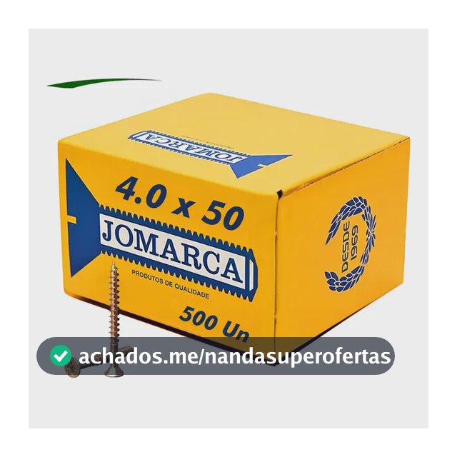 Parafuso Madeira Philips 4,0 x 50 Cabeça Chata Bicromatizado Caixa 500 Unidades Jomarca